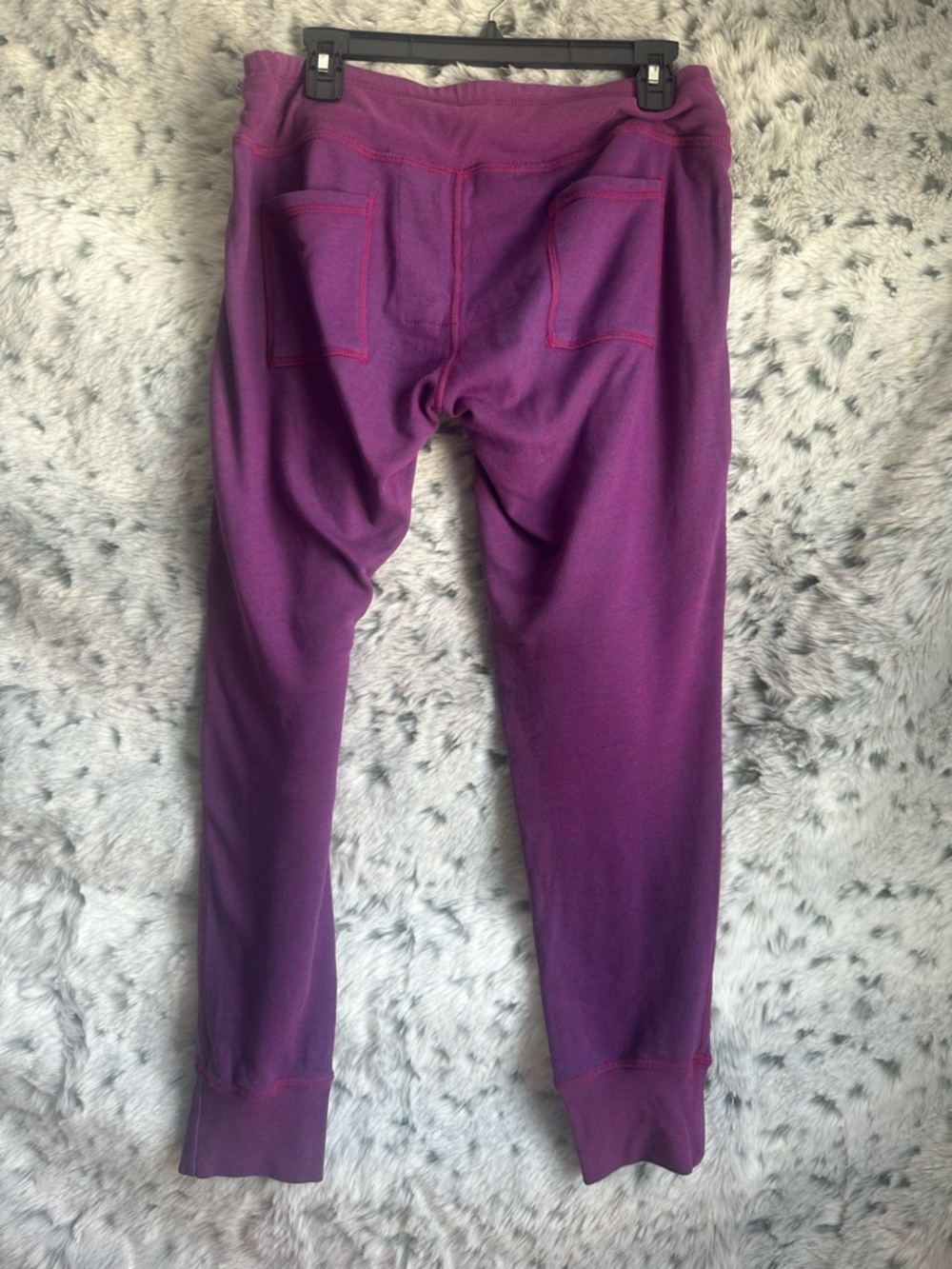 329. Aviator Nation Purple Joggers Blue Knee Patches small os - Picture 3 of 5